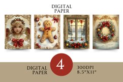 Vintage Digital Papers - Vintage Christmas Product Image 1