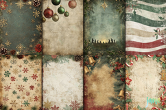 Vintage Christmas Paper Sublimation Bundle Product Image 3