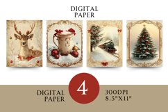 Vintage Digital Papers - Vintage Christmas Product Image 1
