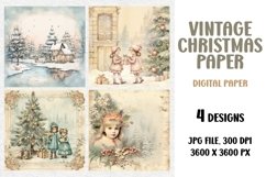 Vintage Christmas Junk Journal, Digital Paper Product Image 1