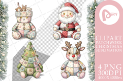 Vintage Christmas Patchwork Sublimation Product Image 1