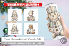 Vintage Christmas Patchwork Tumbler Product Image 1