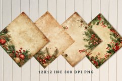 Vintage Christmas Digital Paper Bundle, Christmas Background Product Image 3