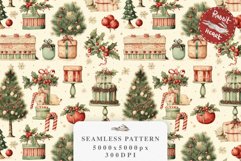Vintage Christmas Pattern Winter Print Paper JPG Santa Gift  ornament  junk journaling scrapbooking paper collage files gift wrap tumbler sublimation background  Christmas Digital paper, christmas holiday pattern, seamless christmas scrapbooking, winter t