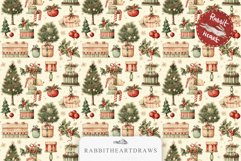 Vintage Christmas Pattern Winter Print Paper JPG Santa Gift  ornament  junk journaling scrapbooking paper collage files gift wrap tumbler sublimation background  Christmas Digital paper, christmas holiday pattern, seamless christmas scrapbooking, winter t