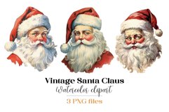 Christmas Sublimation Design PNG - Vintage Santa Claus Product Image 1