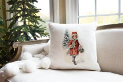 Christmas Sublimation Design PNG - Vintage Kids clipart Product Image 4