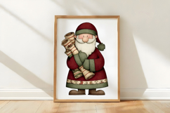 Vintage Christmas Santa Clipart Product Image 3