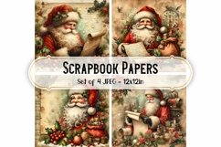 Vintage Christmas Scrapbook Papers Junk Journal Background