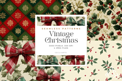 Vintage Christmas Seamless Patterns Product Image 1