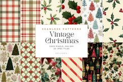 Vintage Christmas Seamless Patterns Product Image 2
