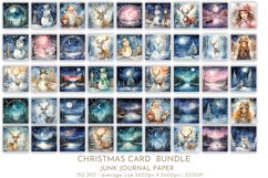 150 Christmas Card Winter Papers | Digital Paper JPG Product Image 4