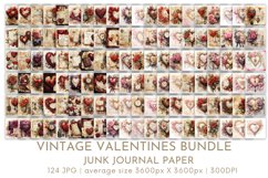 Mega Bundle Vintage Valentines Junk Journal Digital Paper JP Product Image 1