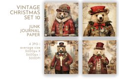 Vintage Christmas Junk Journal Paper JPG Product Image 1