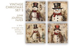 Vintage Christmas Junk Journal Digital Paper JPG 12&quot;x12&quot; Product Image 3
