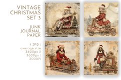Vintage Christmas Junk Journal Paper JPG Product Image 1