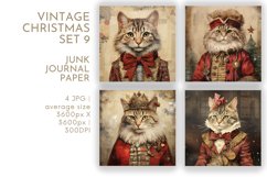 Vintage Christmas Junk Journal Paper JPG Product Image 1