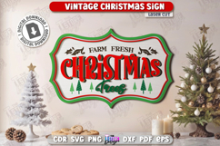Vintage Christmas Signs Laser Cut Bundle, Retro Door Hangers Product Image 8
