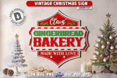 Vintage Christmas Signs Laser Cut Bundle, Retro Door Hangers Product Image 11