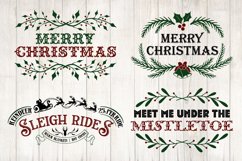 Vintage Christmas Sign Making SVG Bundle, cut file, MERRY CHRISTMAS svg,  REINDEER SLEIGH RIDES WARM BLANKETS HOT COCOA svg,  MEET ME UNDER THE MISTLETOE