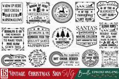 Vintage Christmas Sign SVG Bundle, Christmas SVG Bundle Product Image 1