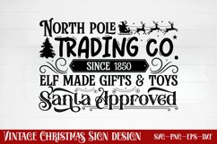North pole trading co. since 1850 elf made gifts &amp; toys sant Product Image 1