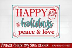 Happy holidays peace &amp; love SVG, Christmas SVG Product Image 1