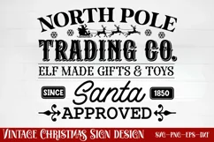 North pole trading co. elf made gifts & toys since 1850 sant Product Image 1
