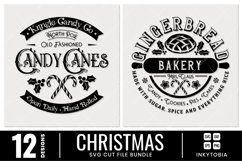 Vintage Christmas Signs SVG, DXF, EPS, Png Cut Files Bundle Product Image 3