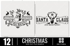 Vintage Christmas Signs SVG, DXF, EPS, Png Cut Files Bundle Product Image 5