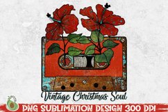 Vintage Christmas Soul PNG | Retro cassette tape sublimation Product Image 1