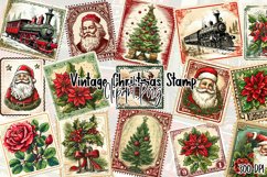 Vintage Christmas Stamp Clipart Product Image 1