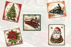 Vintage Christmas Stamp Clipart Product Image 2
