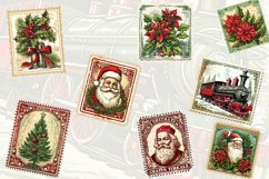 Vintage Christmas Stamp Clipart Product Image 3