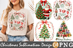 Vintage Christmas Sublimation PNG Santa Claus Holiday Product Image 1