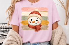 Vintage Christmas Sublimation Santa Snowman Tree Product Image 3