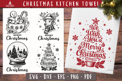 Vintage Christmas Towel SVG 