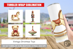 Vintage Christmas Toys Tumbler Product Image 1