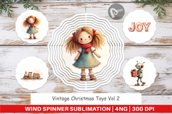 Vintage Christmas Toys Wind Spinner Product Image 1