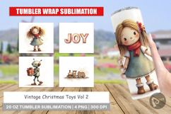 Vintage Christmas Toys Tumbler Product Image 1