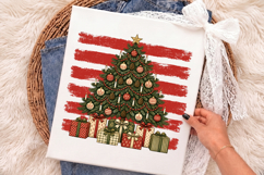 Vintage Christmas Tree PNG - Winter Sublimation Design Product Image 2