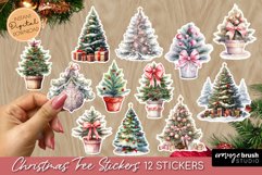 Vintage Christmas Tree Sticker Pack Christmas Stickers PNG 2