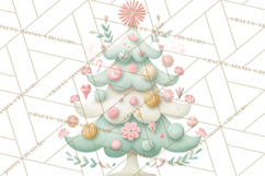 Vintage Christmas Tree PNG, Mid Century Holiday Clipart Product Image 5