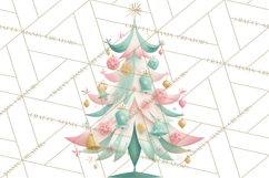 Vintage Christmas Tree PNG, Mid Century Holiday Clipart Product Image 3