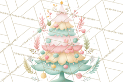 Vintage Christmas Tree PNG, Mid Century Holiday Clipart Product Image 2