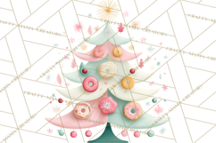 Vintage Christmas Tree PNG, Mid Century Holiday Clipart Product Image 2