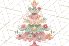 Vintage Christmas Tree PNG, Mid Century Holiday Clipart Product Image 4