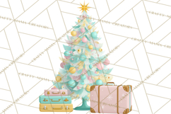 Vintage Christmas Tree PNG, Mid Century Holiday Clipart Product Image 4