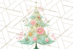 Vintage Christmas Tree PNG, Mid Century Holiday Clipart Product Image 3