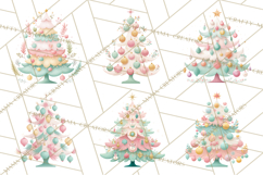 Vintage Christmas Tree PNG, Mid Century Holiday Clipart Product Image 2